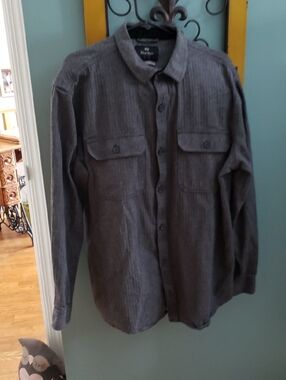 Weatherproof Men's Charcoal Button-Up Shirt Jacket
